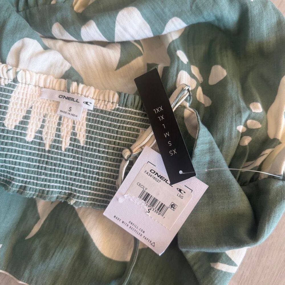 Oneill Cecily Dress - Lilly Pad Green size S - Picture 5 of 8